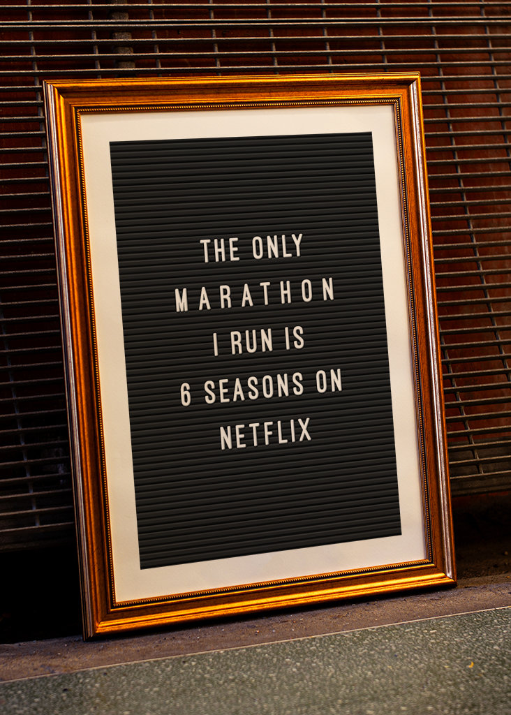 Letterboard Netflix Marathon