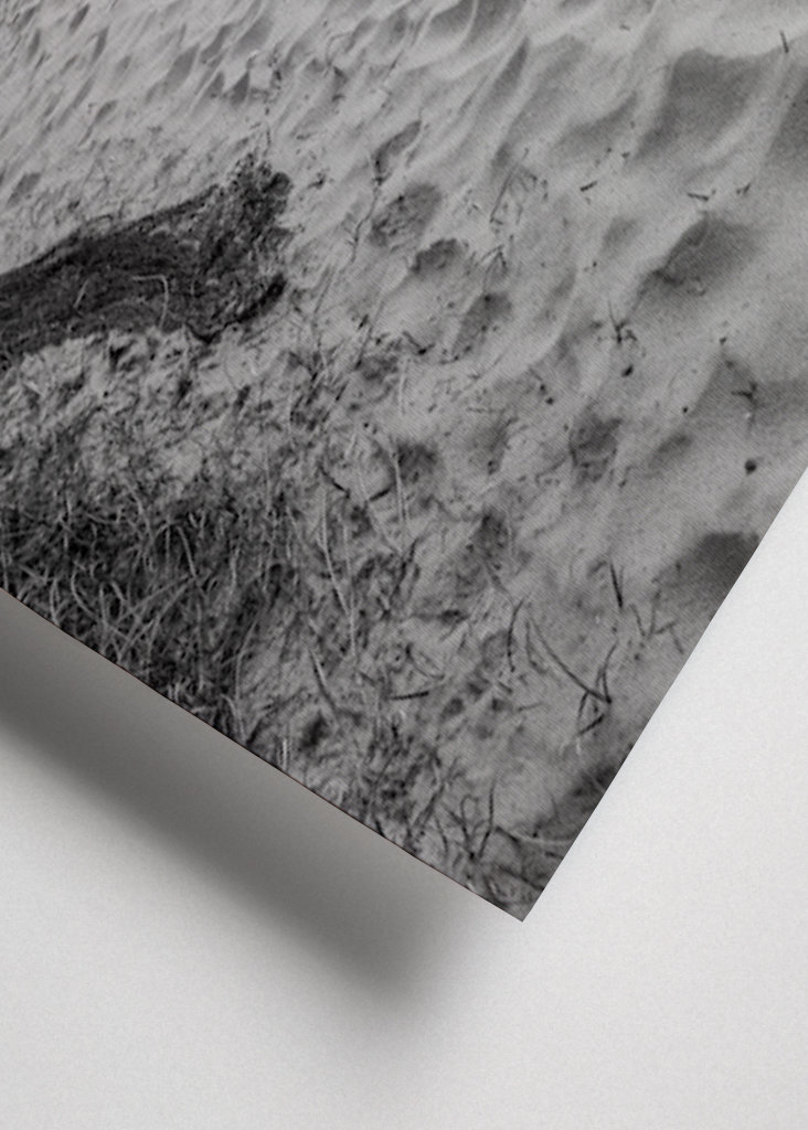 Fischerhäuschen am Sandstrand. 