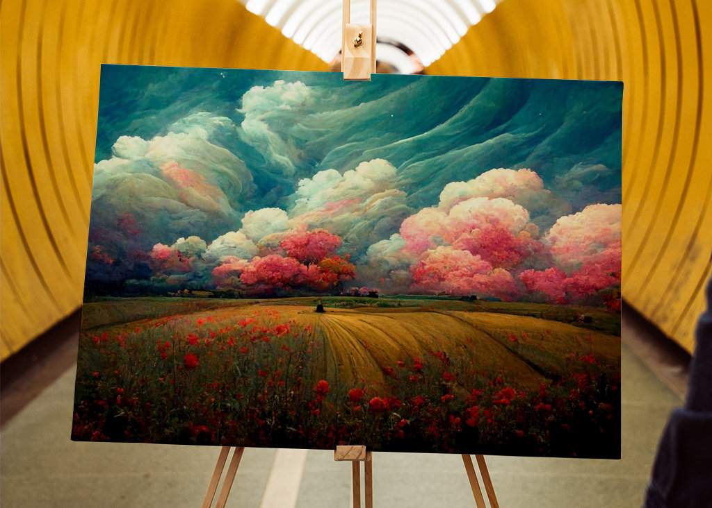 Krajina v růžové barvě