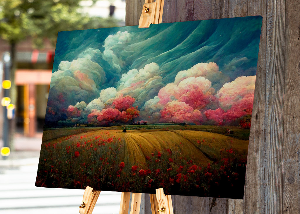 Krajina v růžové barvě