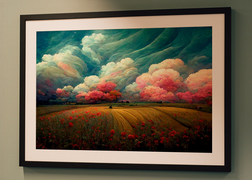 Krajina v růžové barvě