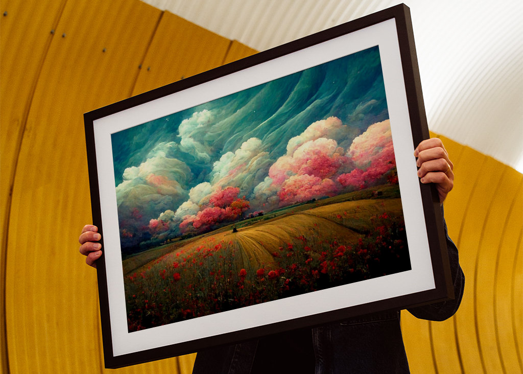 Krajina v růžové barvě