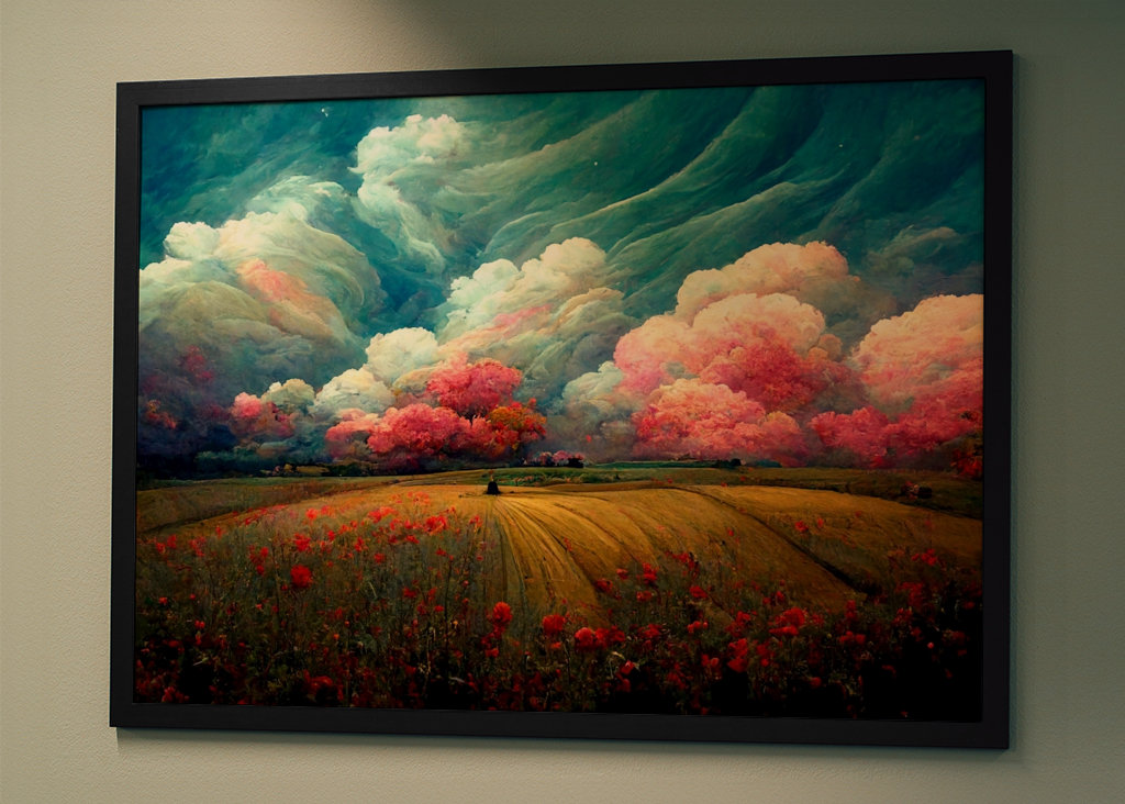 Krajina v růžové barvě