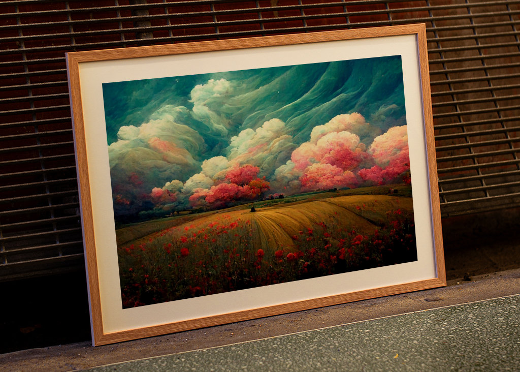 Krajina v růžové barvě