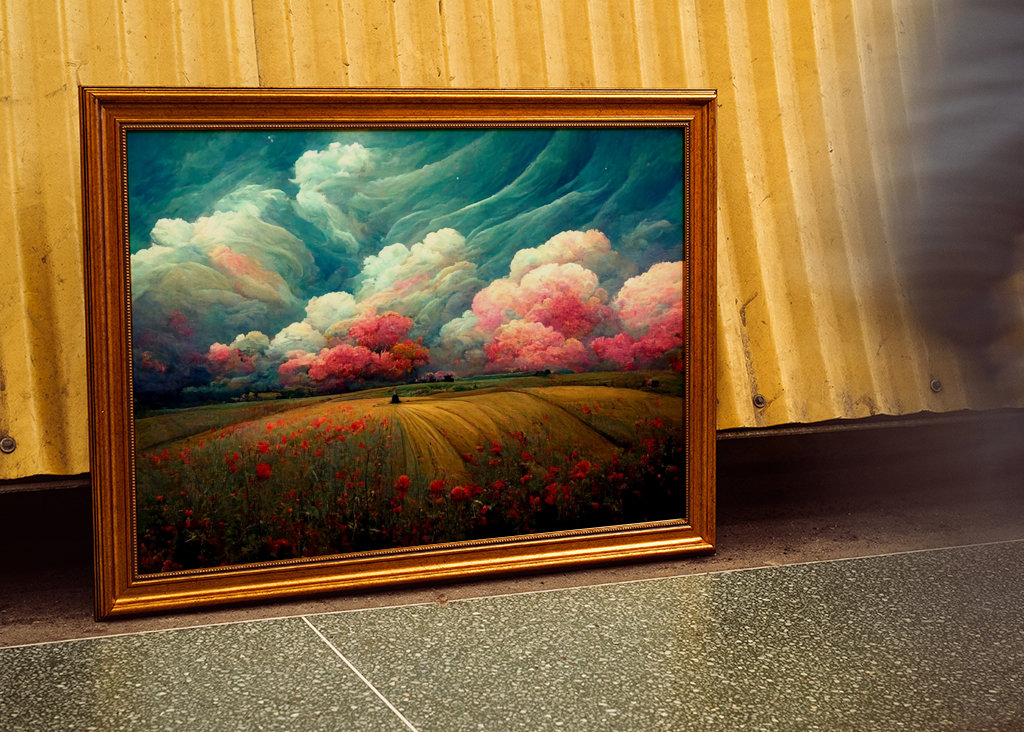 Krajina v růžové barvě