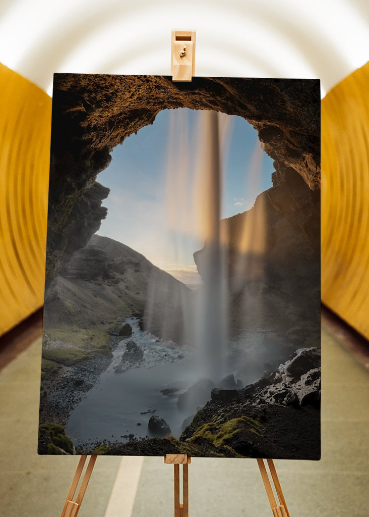 Wasserfall im Abendlicht