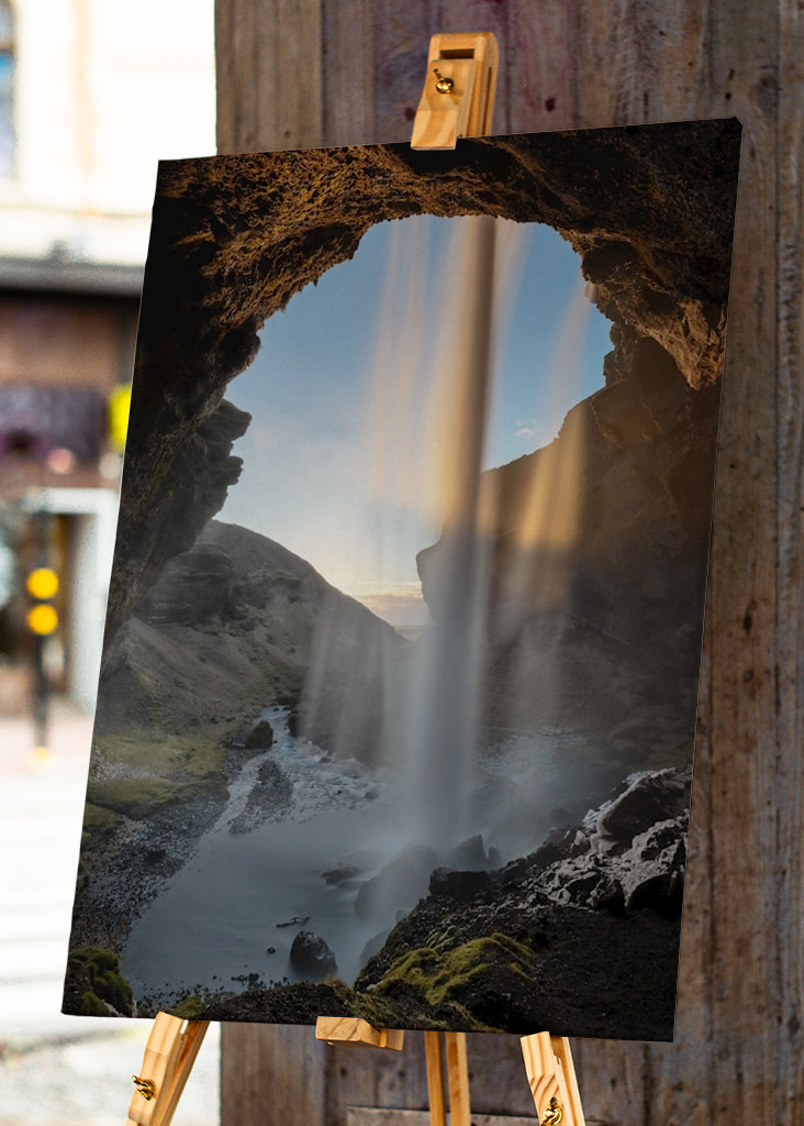 Wasserfall im Abendlicht