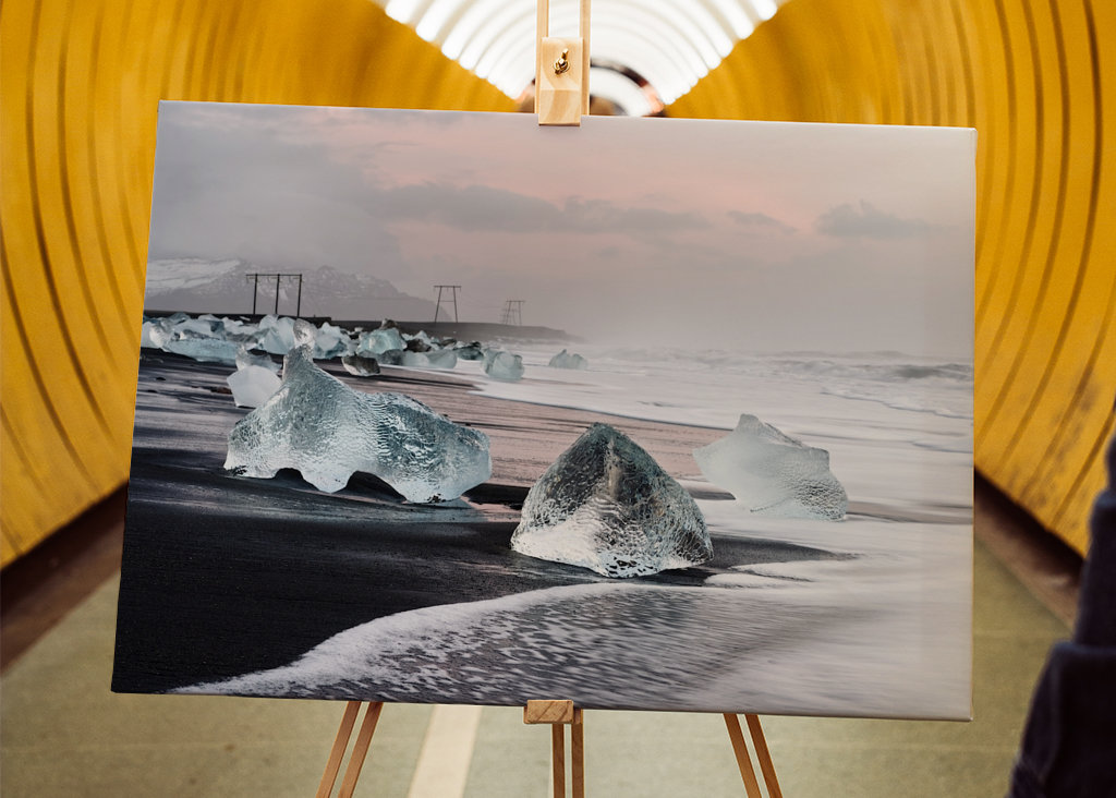 Morgenlicht am Eisstrand