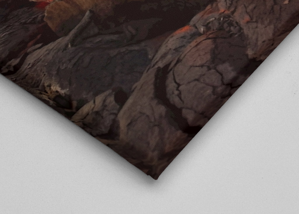 Lava comes from a fissure