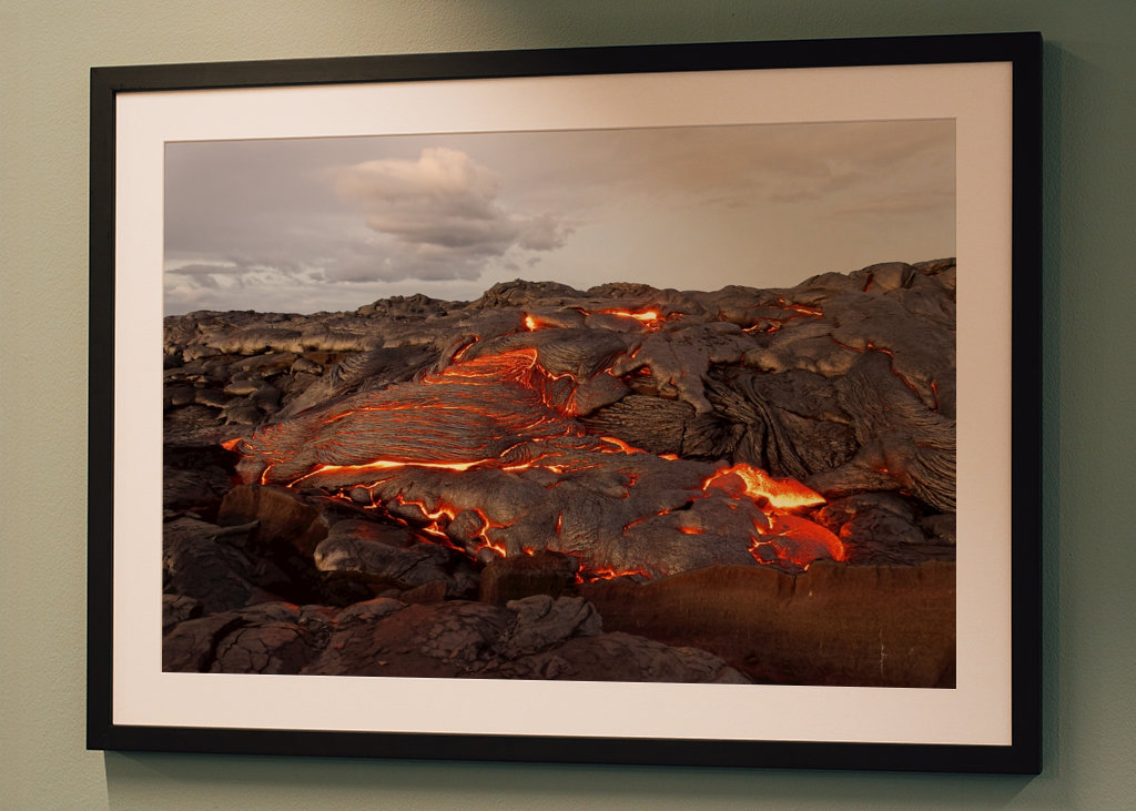 Lava comes from a fissure