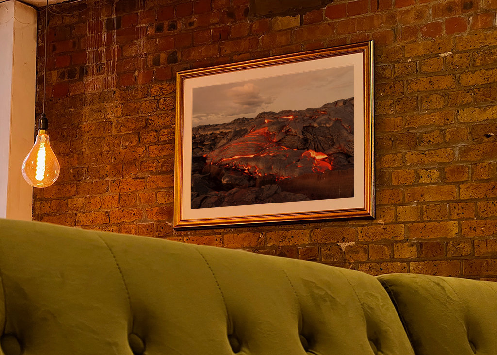 Lava comes from a fissure