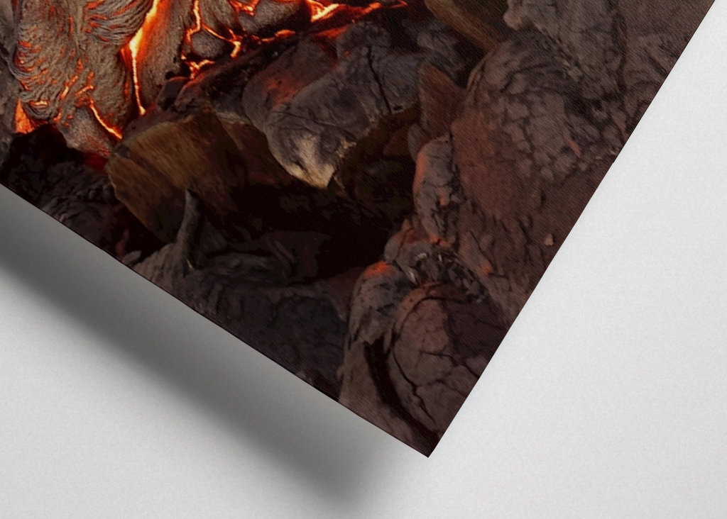 Lava comes from a fissure