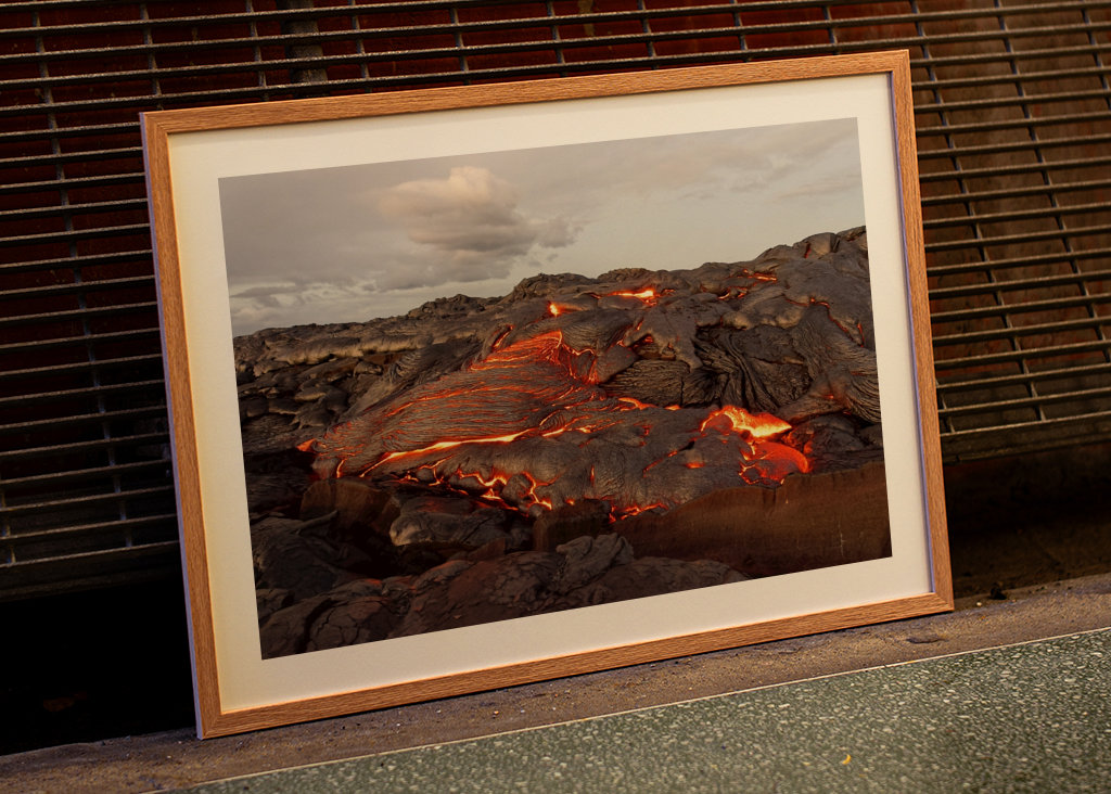Lava comes from a fissure