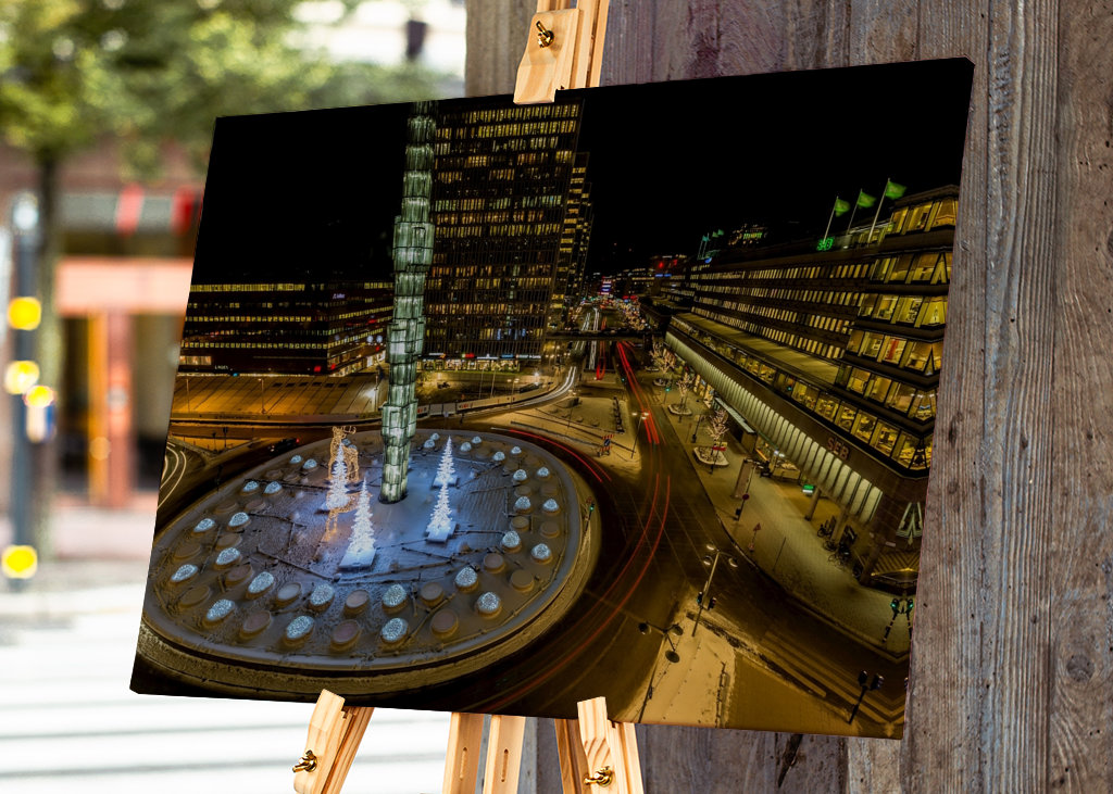 Vinter over Sergels torg