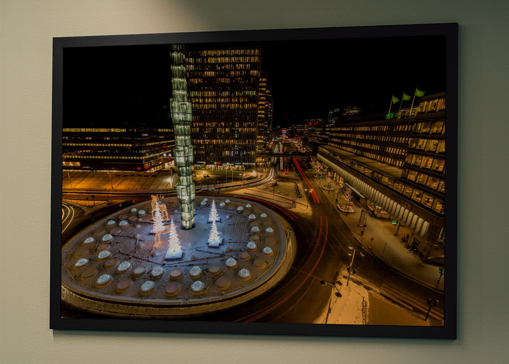 Vinter over Sergels torg