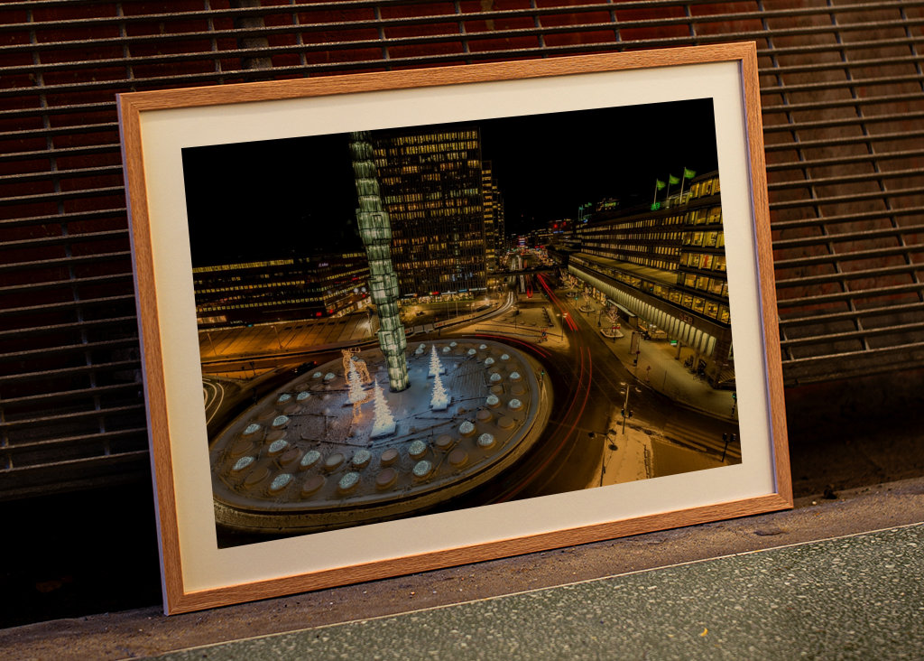 Vinter over Sergels torg