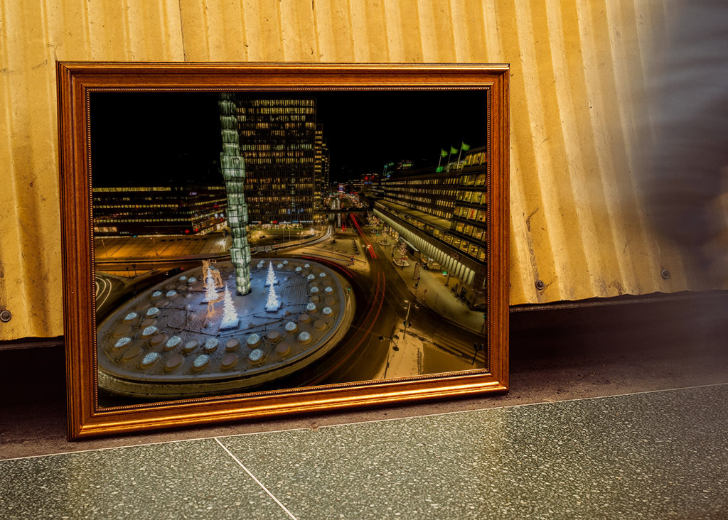 Vinter over Sergels torg