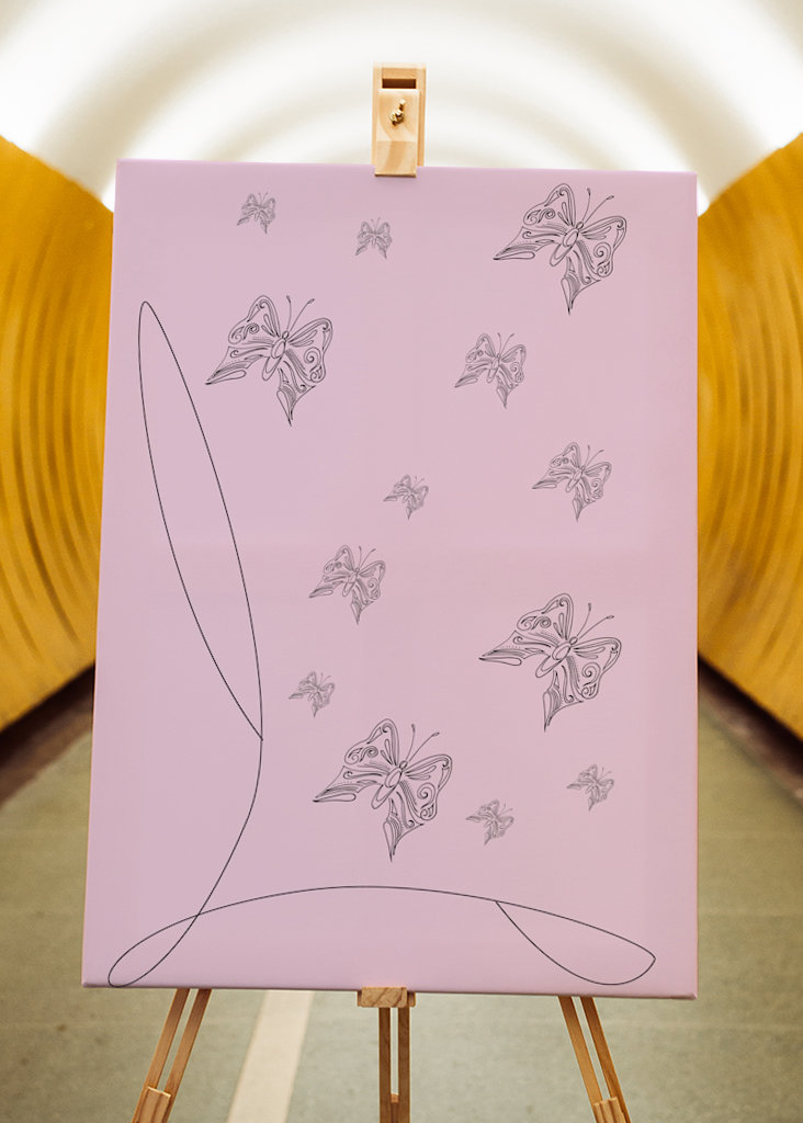 Farfalle di fantasia che volano