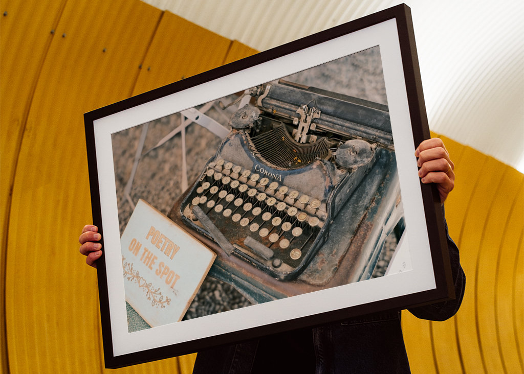 Poesie auf einer alten Schreibmaschine