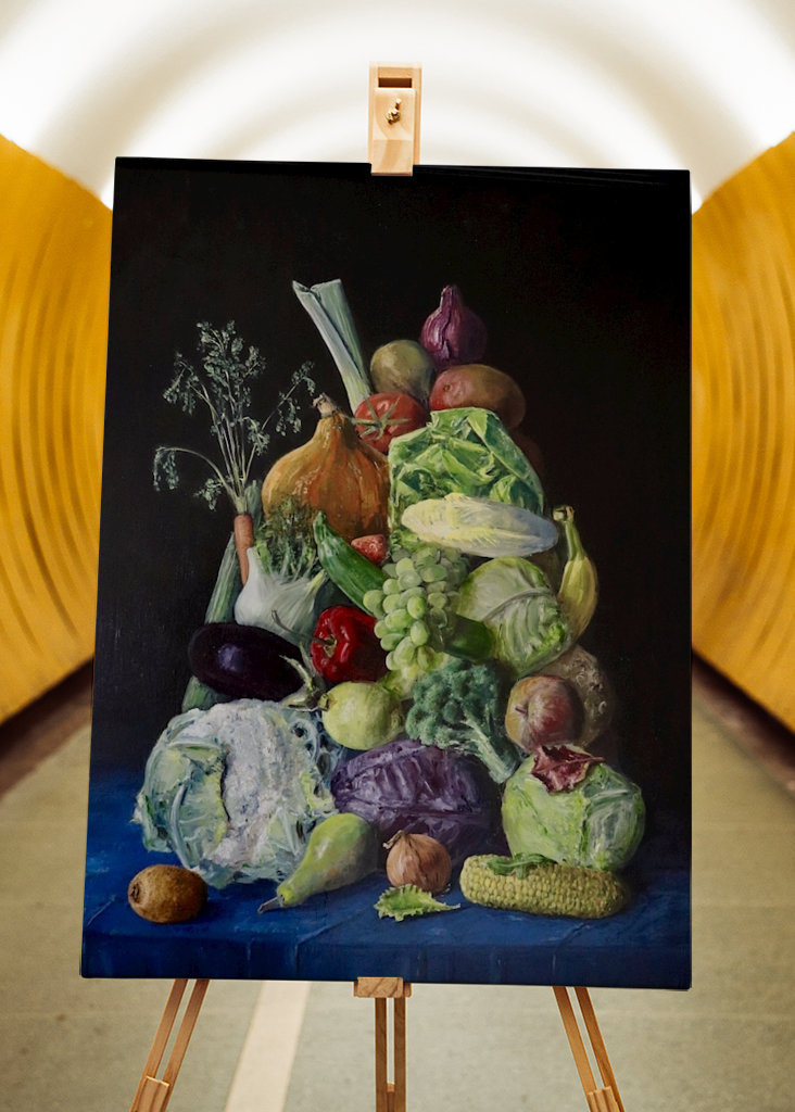 vegetables and fruit mountain 