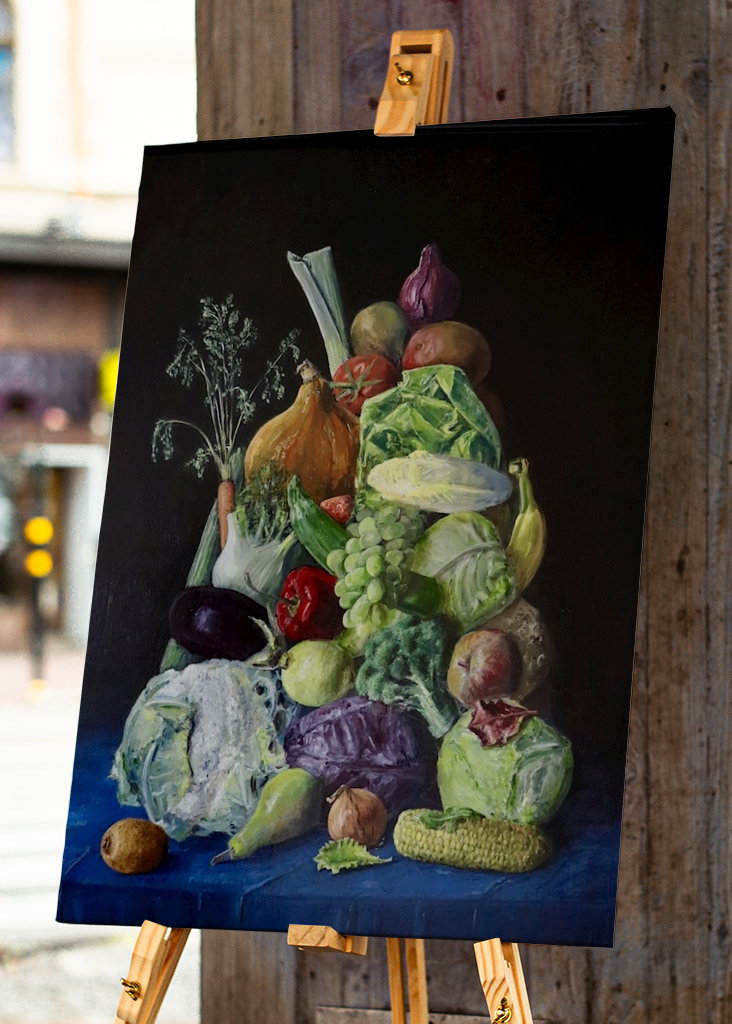 vegetables and fruit mountain 