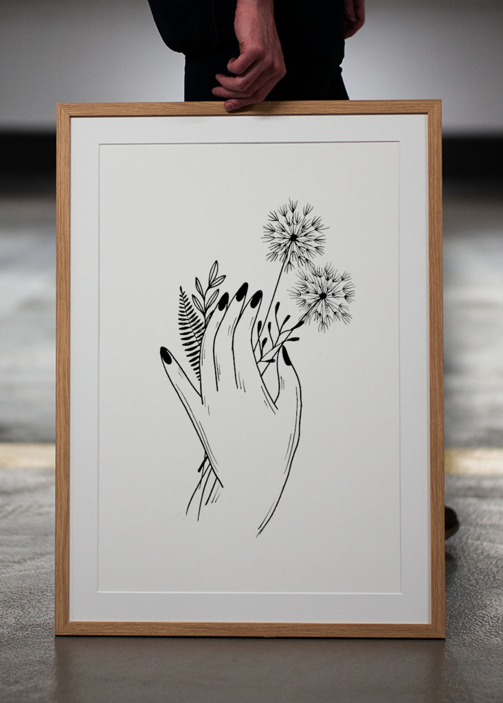 Hånd Wildflower Plukning