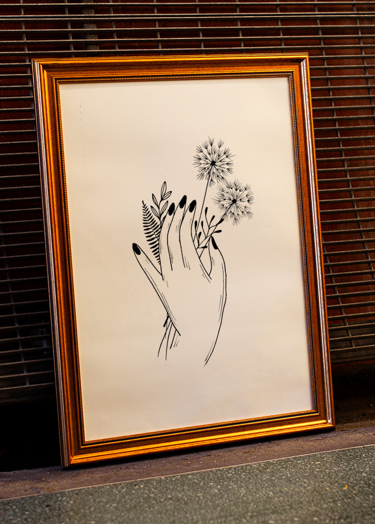 Hånd Wildflower Plukning