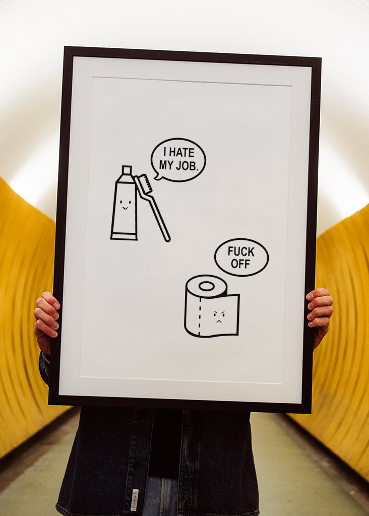 Jeg hader mit job Plakat