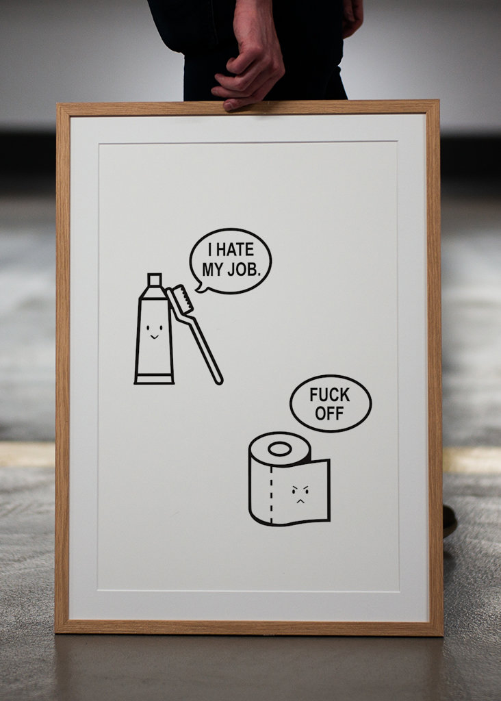 Jeg hader mit job Plakat