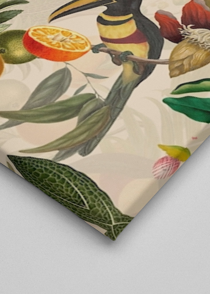 Jardín de pájaros tropical vintage