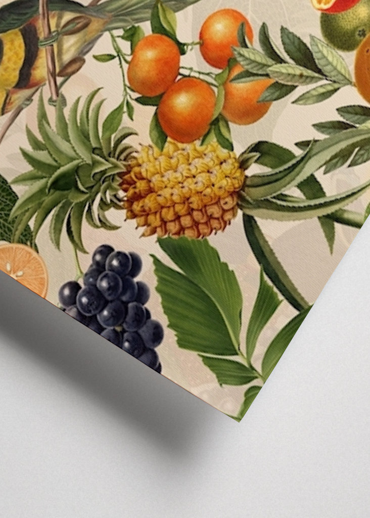 Jardín de pájaros tropical vintage