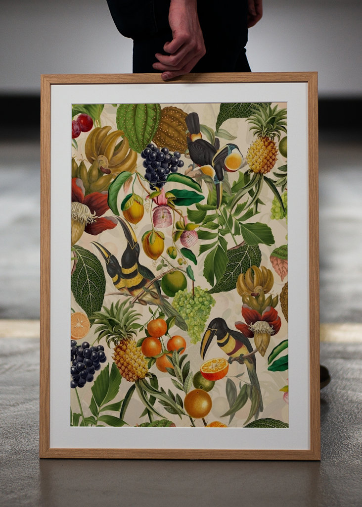 Jardín de pájaros tropical vintage