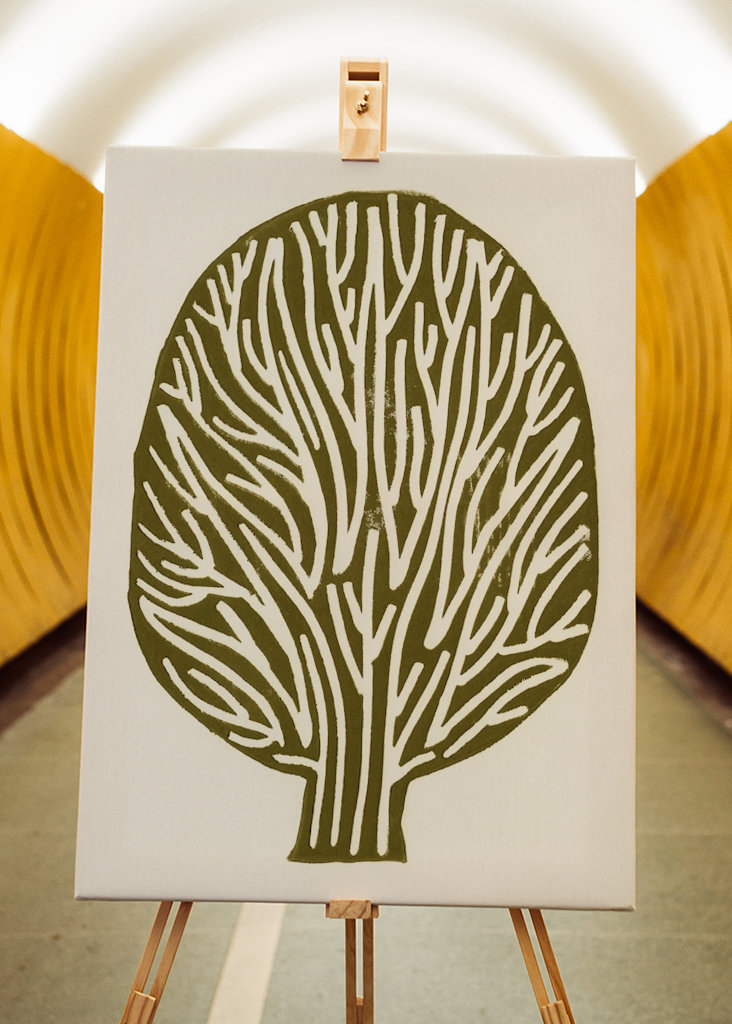 Linocut Tree #1