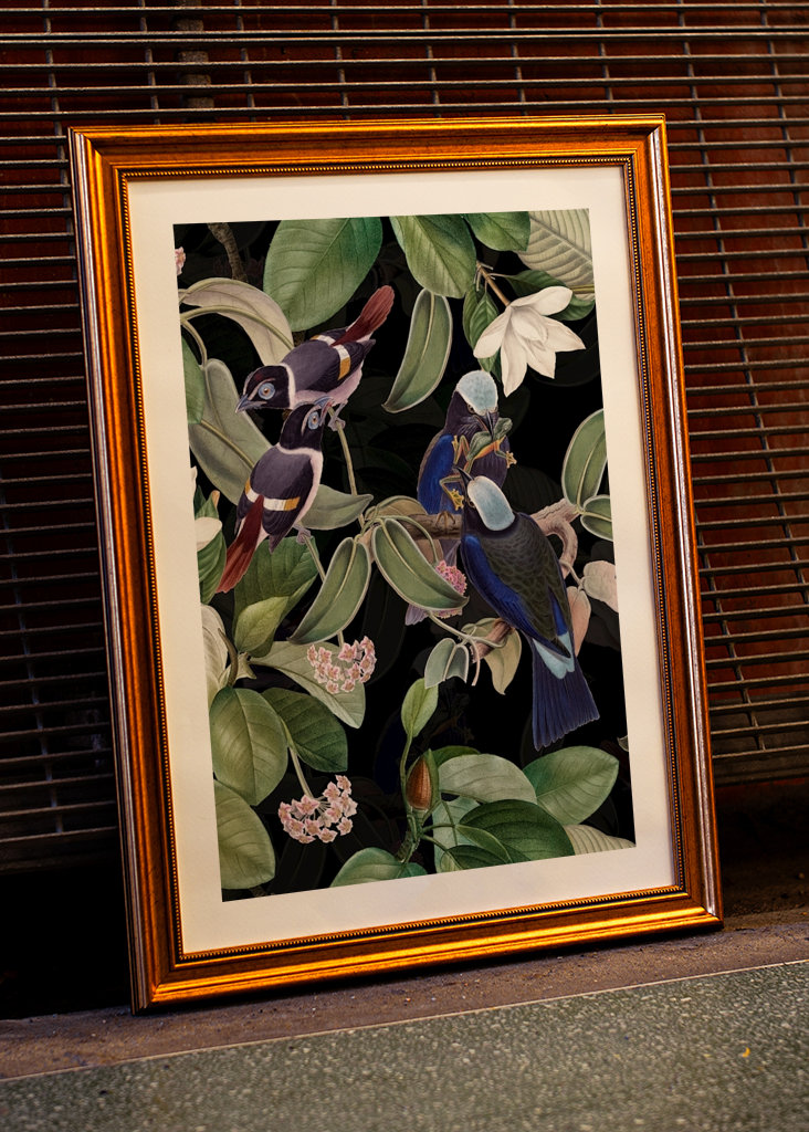 Tropical Night Birds Garden