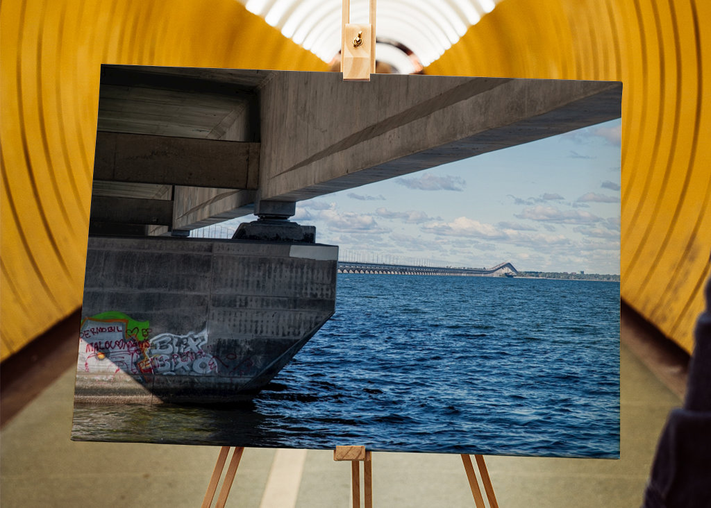 Unter der Ölandbrücke hindurch