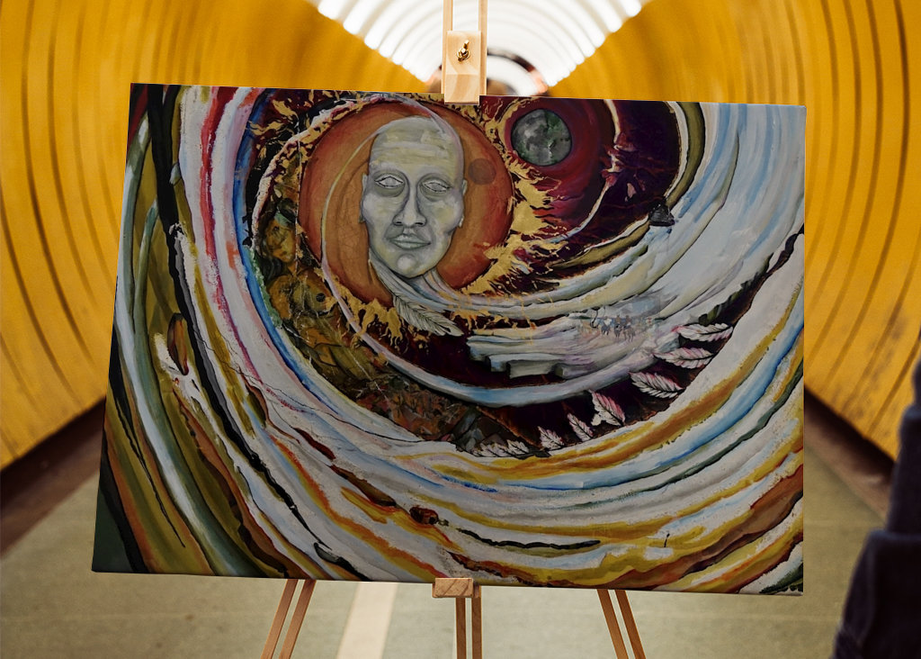 Nephalion - akryl på lærred