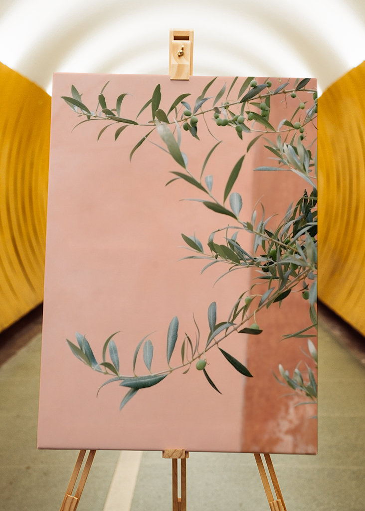 Olivengrene botanisk tryk