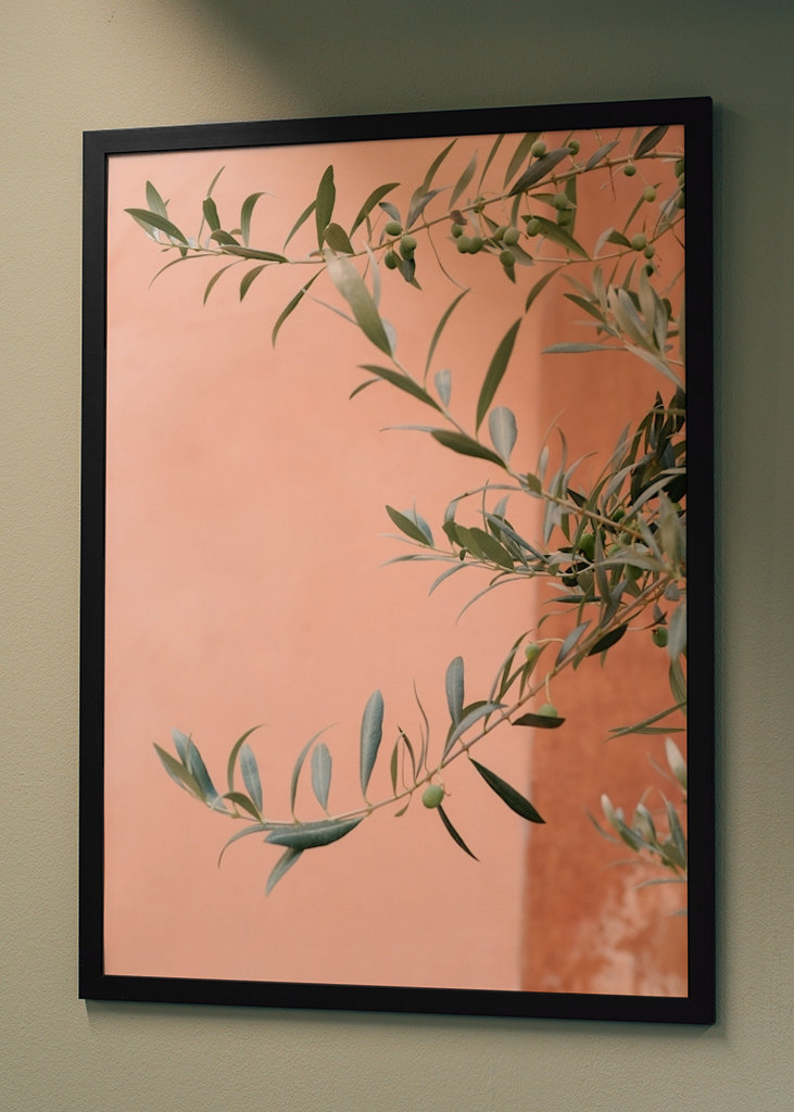 Olivengrene botanisk tryk