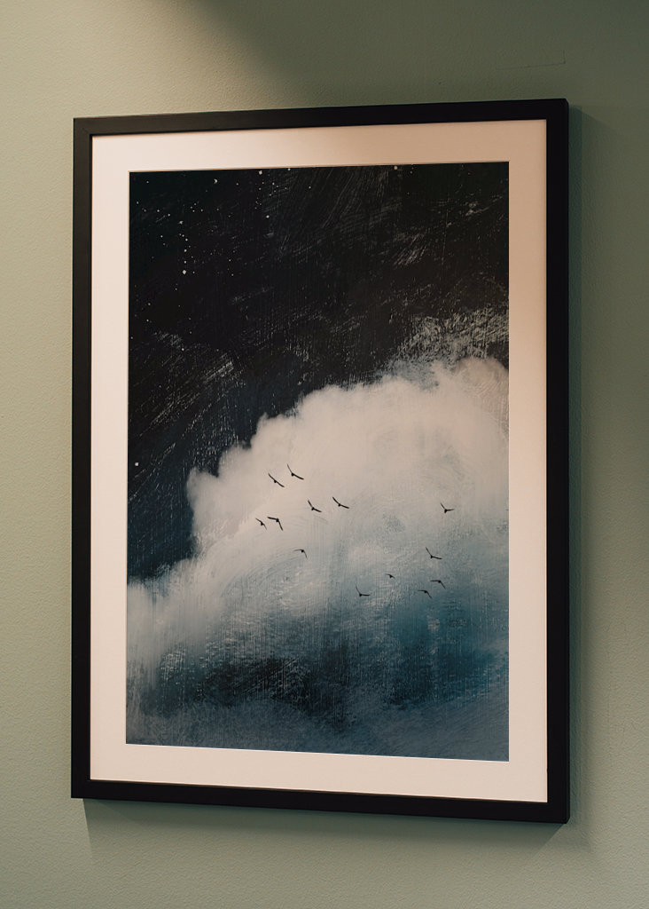 Night Sky with Cloud and Stars