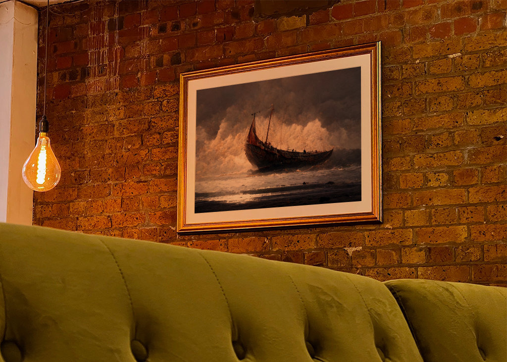 Strandat gammalt skepp