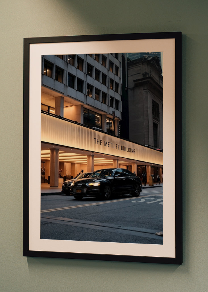 Car in front MetLife Building