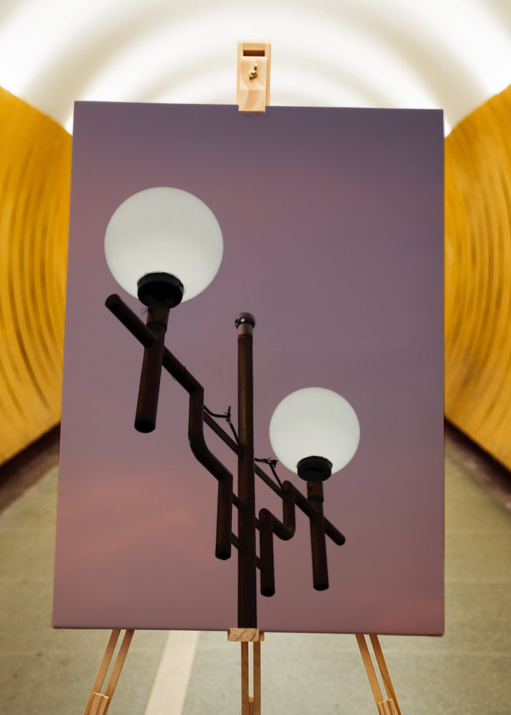 Světlo města ve večerních hodinách