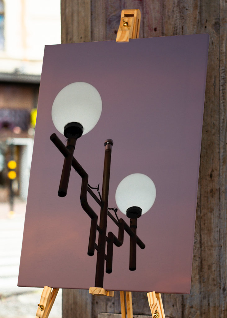 Světlo města ve večerních hodinách