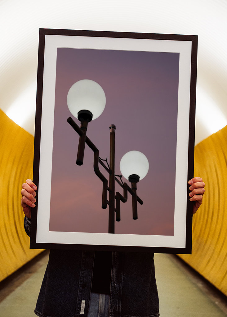 Světlo města ve večerních hodinách