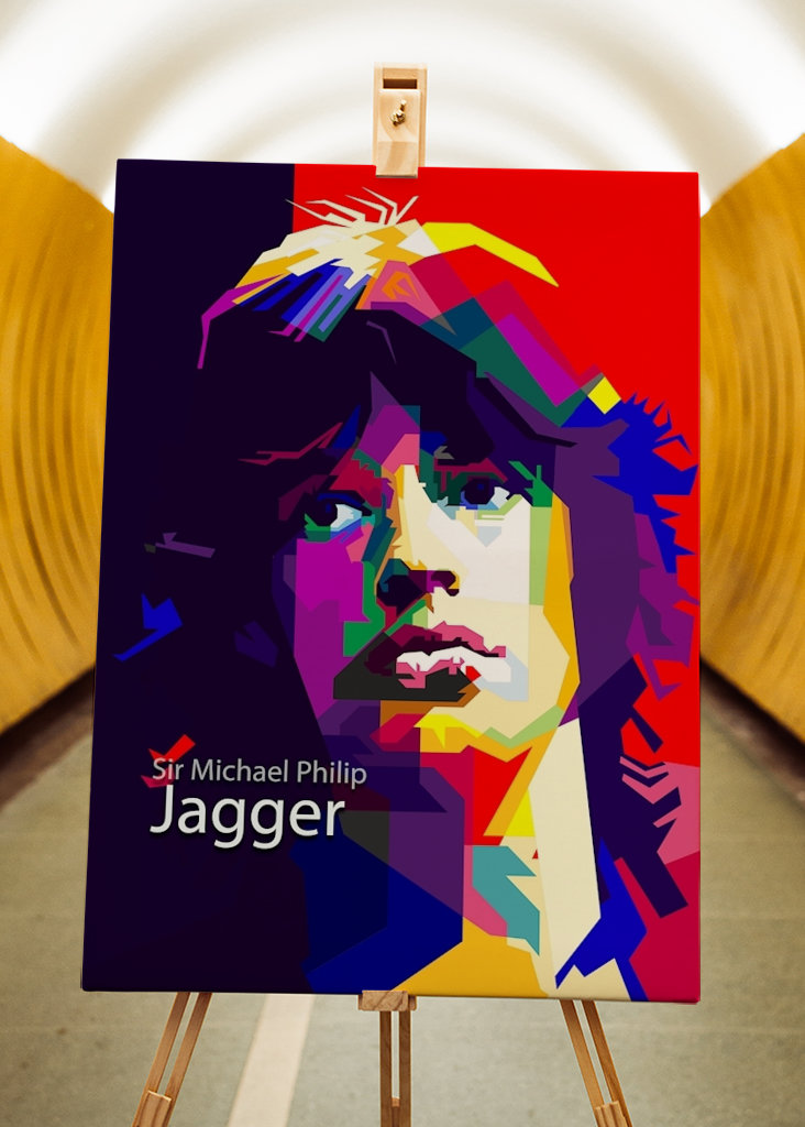 Mick Jagger Pop Art WPAP