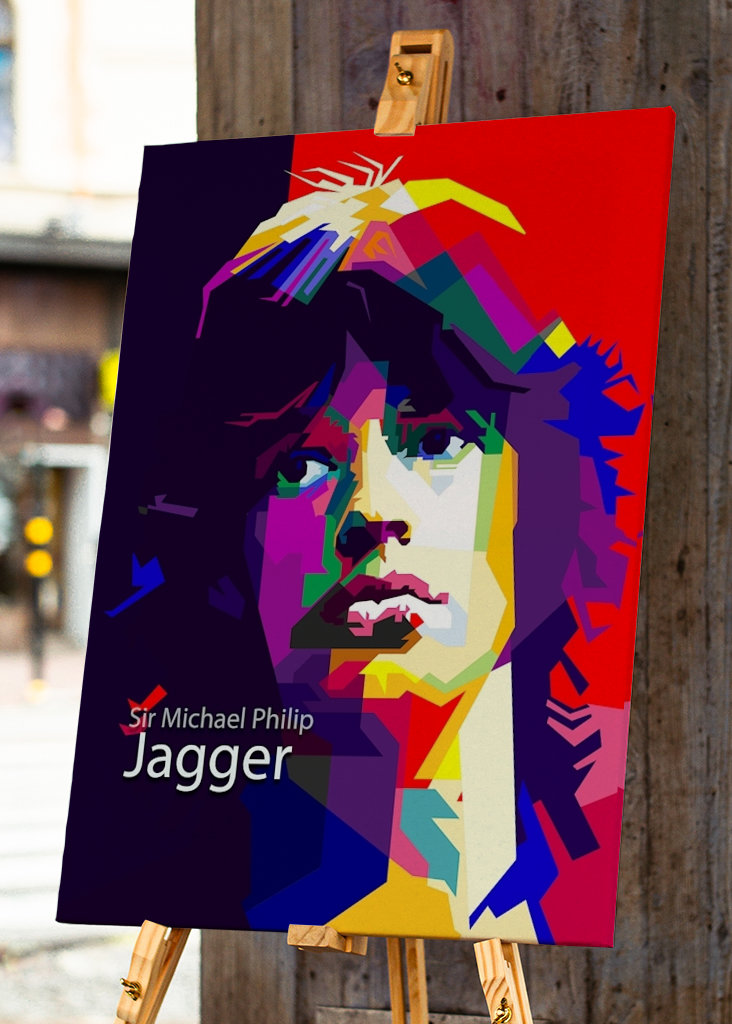 Mick Jagger Pop Art WPAP