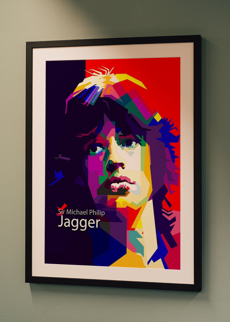 Mick Jagger Pop Art WPAP