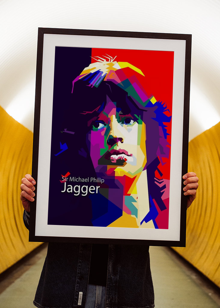 Mick Jagger Pop Art WPAP