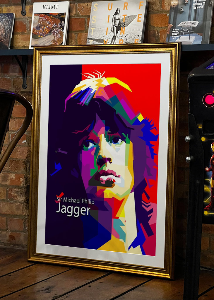 Mick Jagger Pop Art WPAP