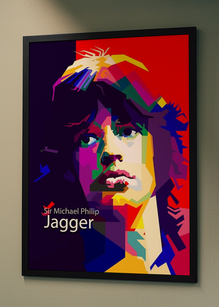 Mick Jagger Pop Art WPAP